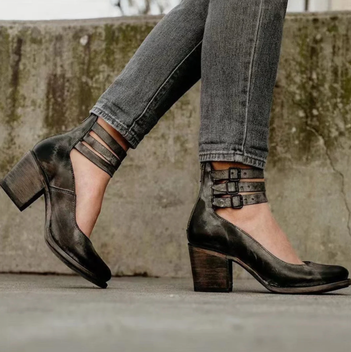 NATALIE – URBAN EDGE BUCKLE HEELS